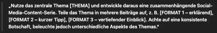 Promptbeispiel für Wiederverwendung von Inhalten
