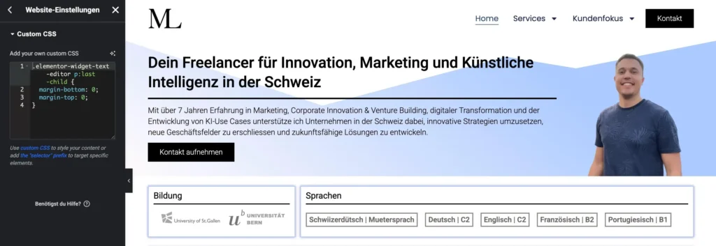 CSS erstellt mithilfe von ChatGPT