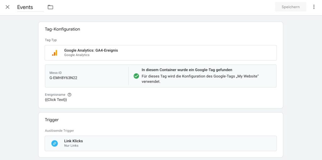 Google Tag Manager Screenshot